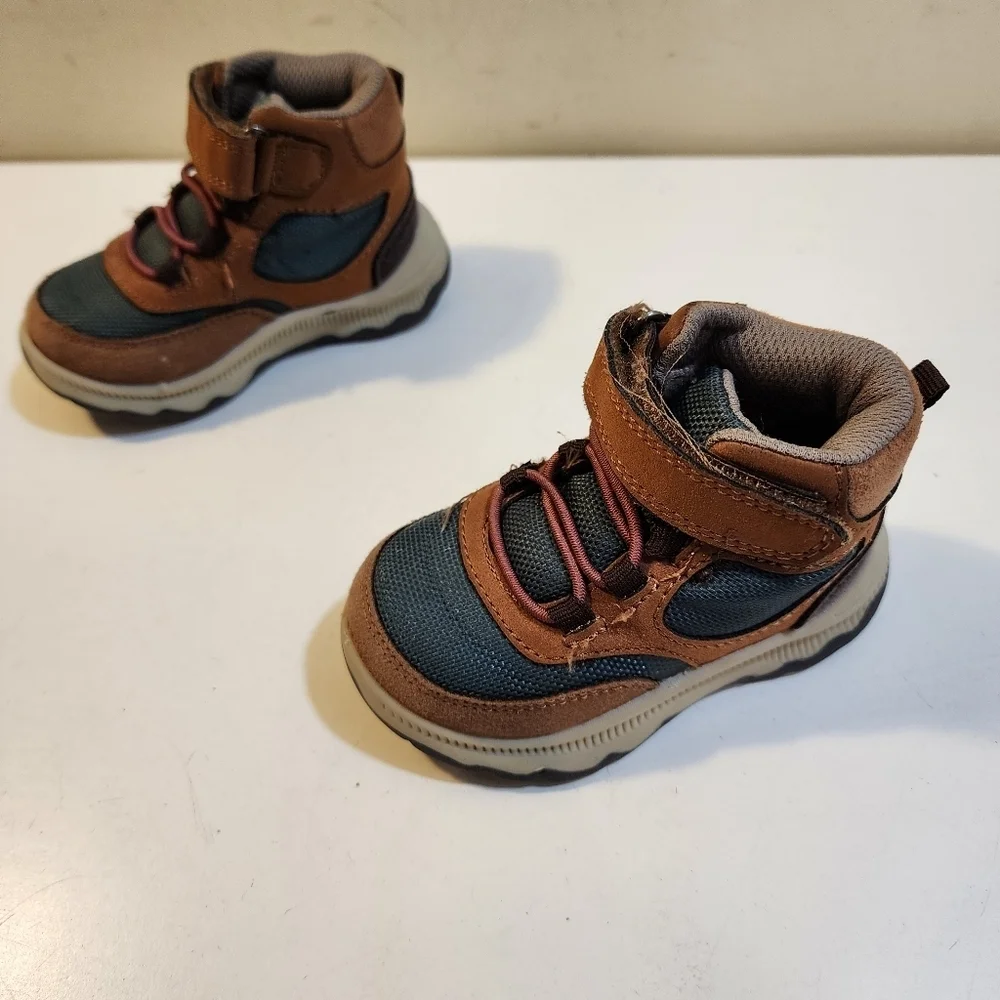 Oshkosh Kids Brown and Blue Hiking Boots